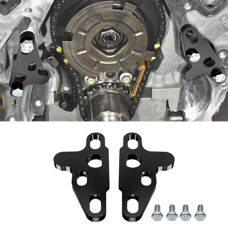 BILLFARO 2Pcs Oil Pump Alignment Tool Billet Aluminium Oil Pump Guide Kit Tool Cam Swap Pickup Tube Girdle Brace Hold Down Installation Engines Tool for Gen V Lt1 Lt4 Lt5 L83 L86 L87 Engines (BLACK) - Image 1